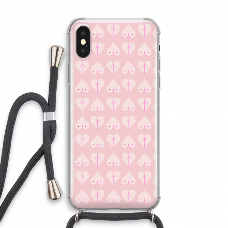 Ass 'n Titties: iPhone XS Transparant Hoesje met koord
