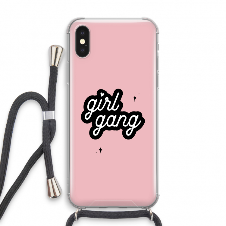 Girl Gang: iPhone XS Transparant Hoesje met koord