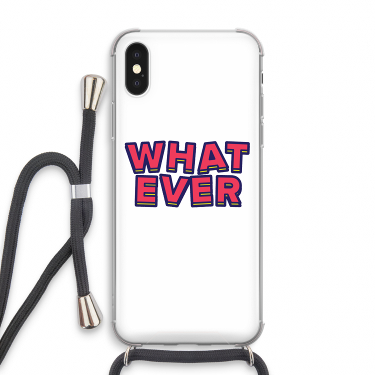 Whatever: iPhone XS Transparant Hoesje met koord