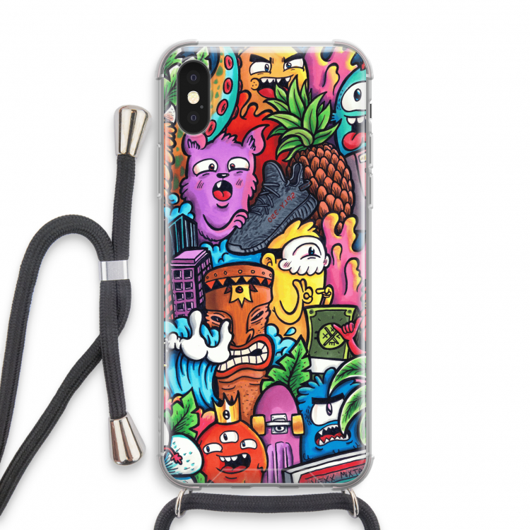 Vexx Mixtape: iPhone XS Transparant Hoesje met koord