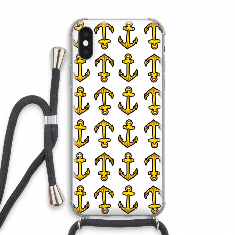 Musketon Anchor: iPhone XS Transparant Hoesje met koord