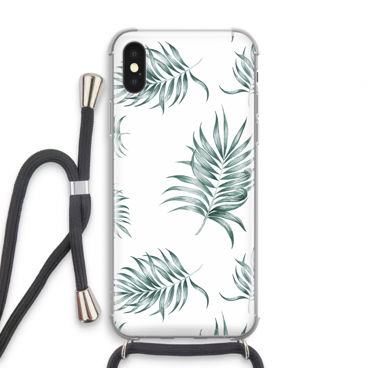 Simple leaves: iPhone XS Transparant Hoesje met koord