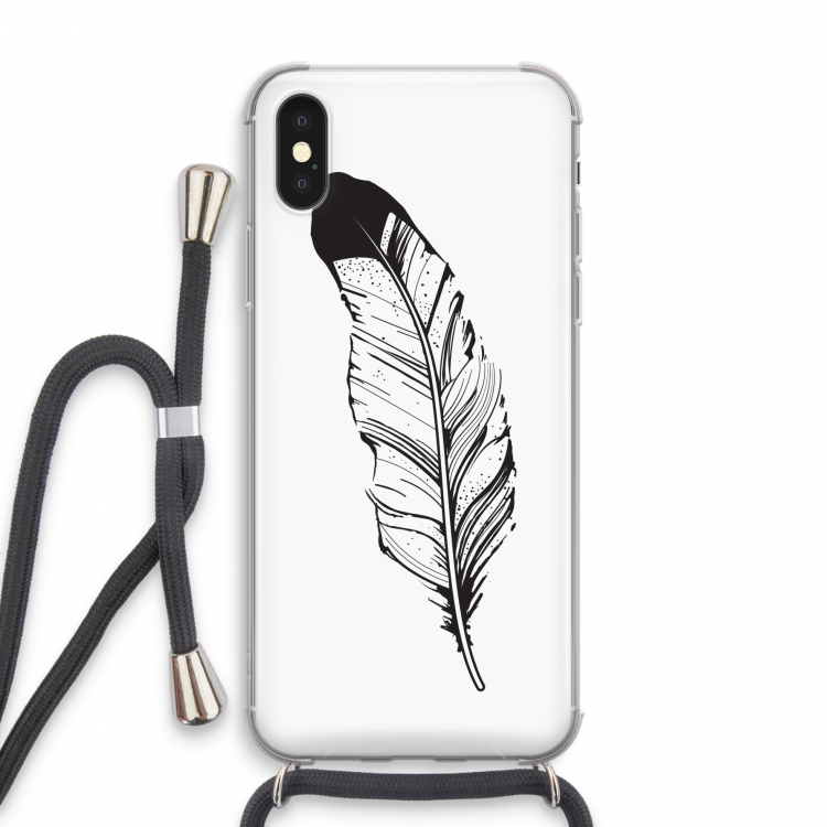 Pluim: iPhone XS Transparant Hoesje met koord