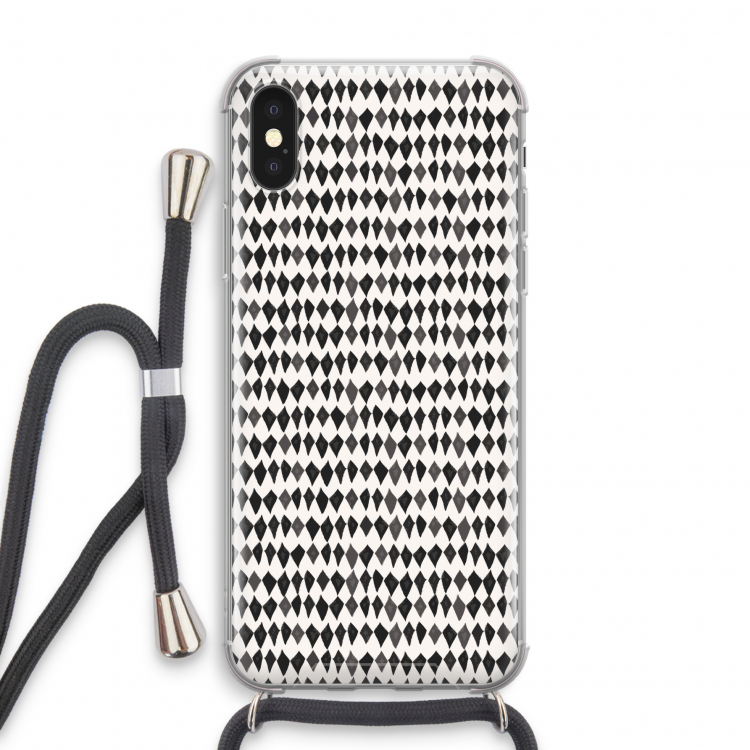 Crazy shapes: iPhone XS Transparant Hoesje met koord