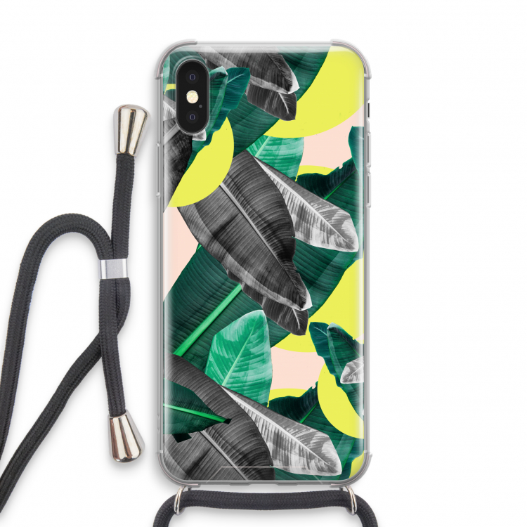 Fantasie jungle: iPhone XS Transparant Hoesje met koord