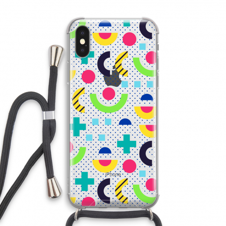 8-bit N°1: iPhone XS Transparant Hoesje met koord