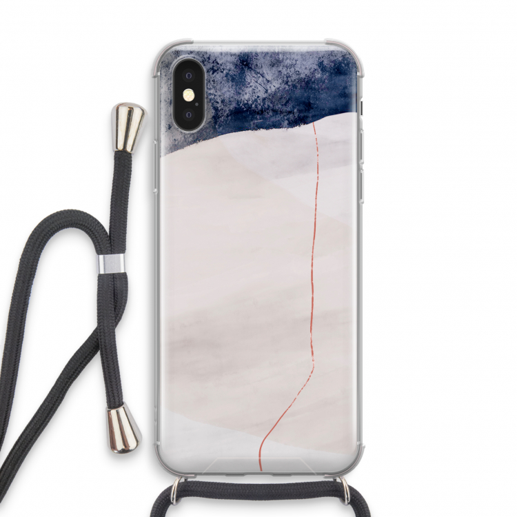 Stone White: iPhone XS Transparant Hoesje met koord
