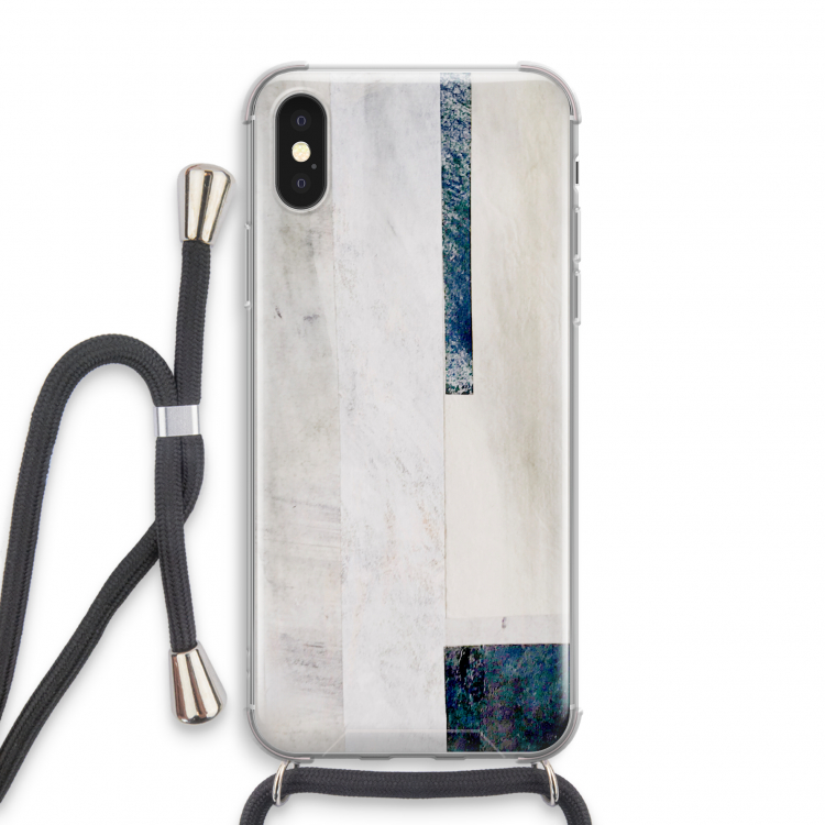 Meet you there: iPhone XS Transparant Hoesje met koord