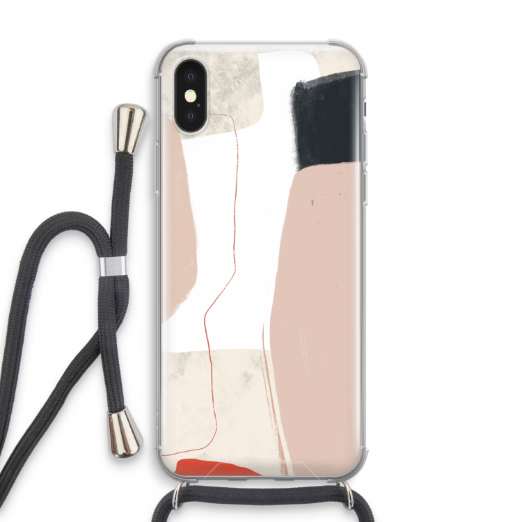 Lava: iPhone XS Transparant Hoesje met koord