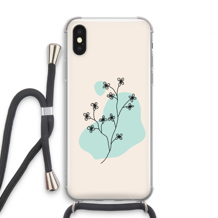 Love your petals: iPhone XS Transparant Hoesje met koord