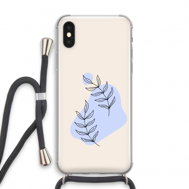 Leaf me if you can: iPhone XS Transparant Hoesje met koord