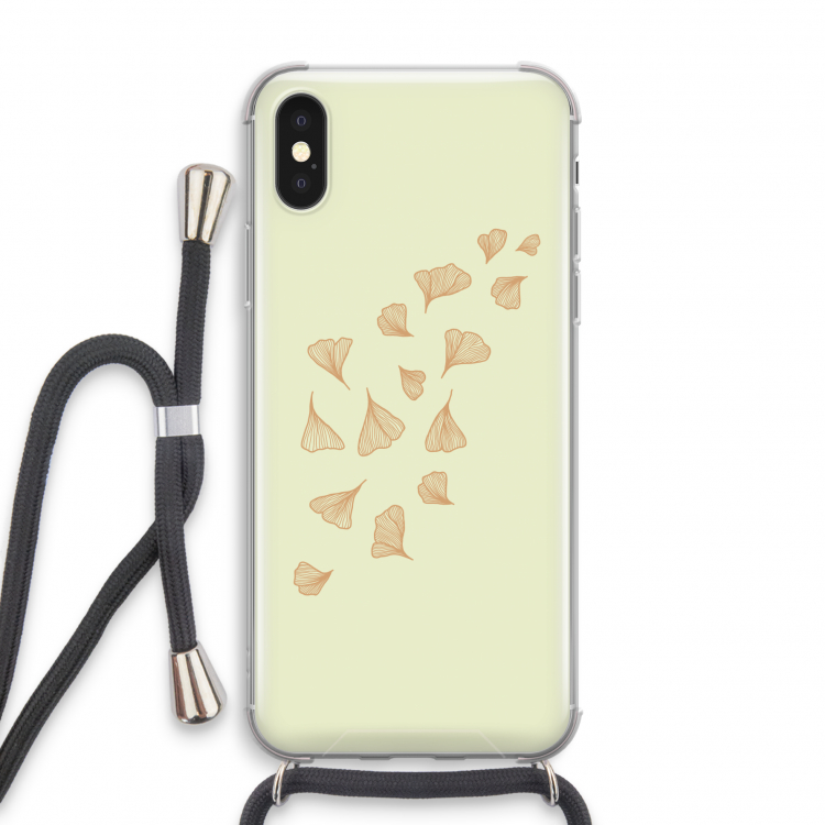 Falling Leaves: iPhone XS Transparant Hoesje met koord