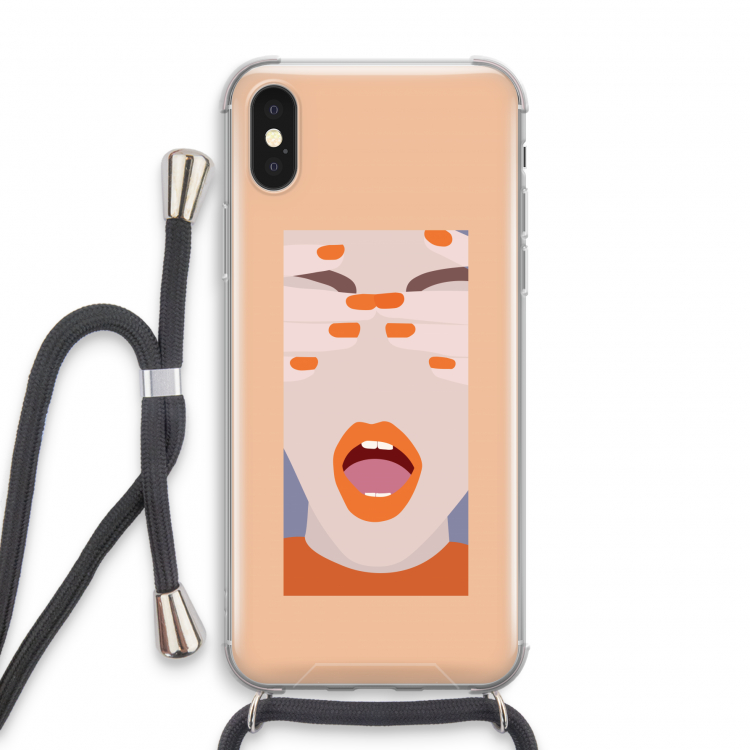 Surprise: iPhone XS Transparant Hoesje met koord