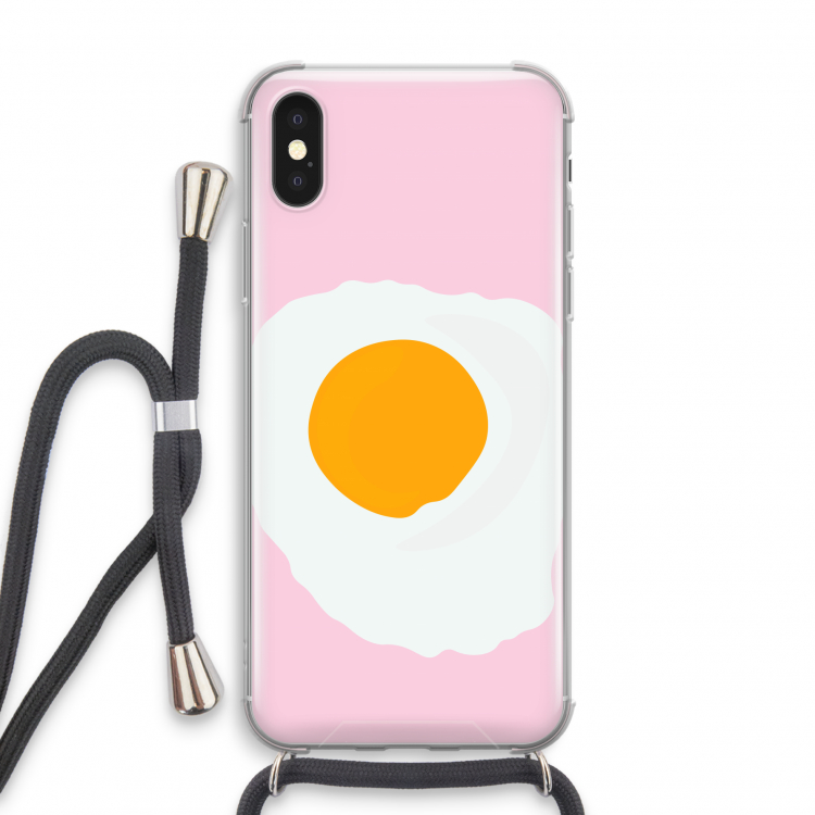 Sunny side up: iPhone XS Transparant Hoesje met koord