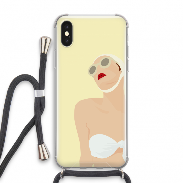 Summer: iPhone XS Transparant Hoesje met koord