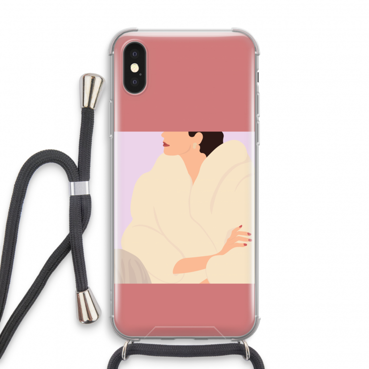 Cosy: iPhone XS Transparant Hoesje met koord