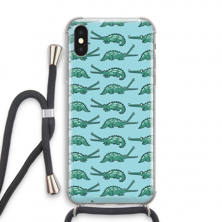 Kroko: iPhone XS Transparant Hoesje met koord