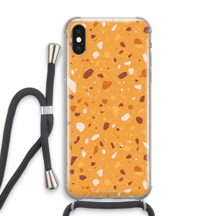 Terrazzo N°24: iPhone XS Transparant Hoesje met koord
