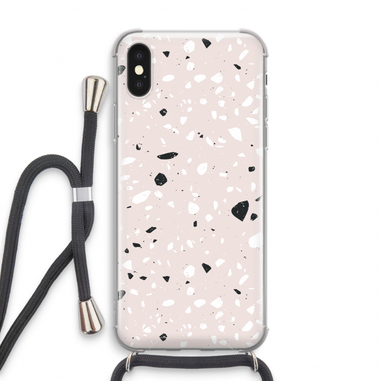 Terrazzo N°20: iPhone XS Transparant Hoesje met koord