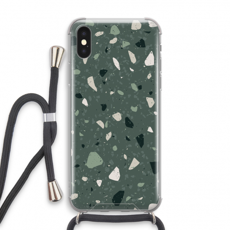 Terrazzo N°19: iPhone XS Transparant Hoesje met koord