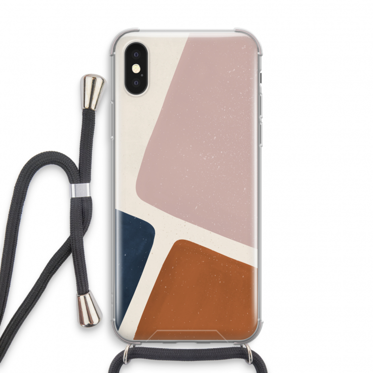 Geo #2: iPhone XS Transparant Hoesje met koord