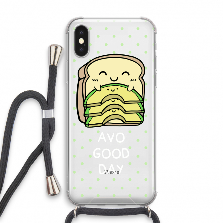 Avo Good Day: iPhone XS Transparant Hoesje met koord