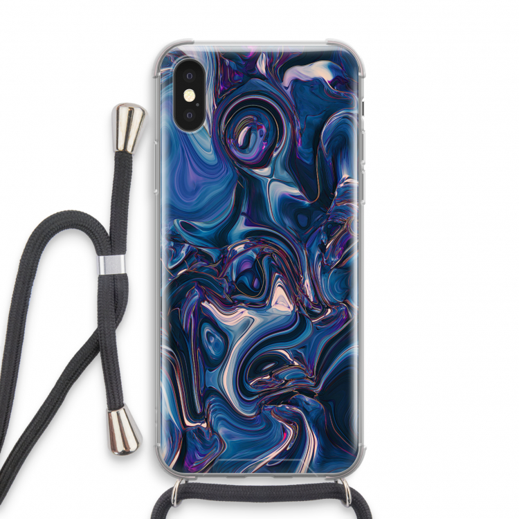 Mirrored Mirage: iPhone XS Transparant Hoesje met koord