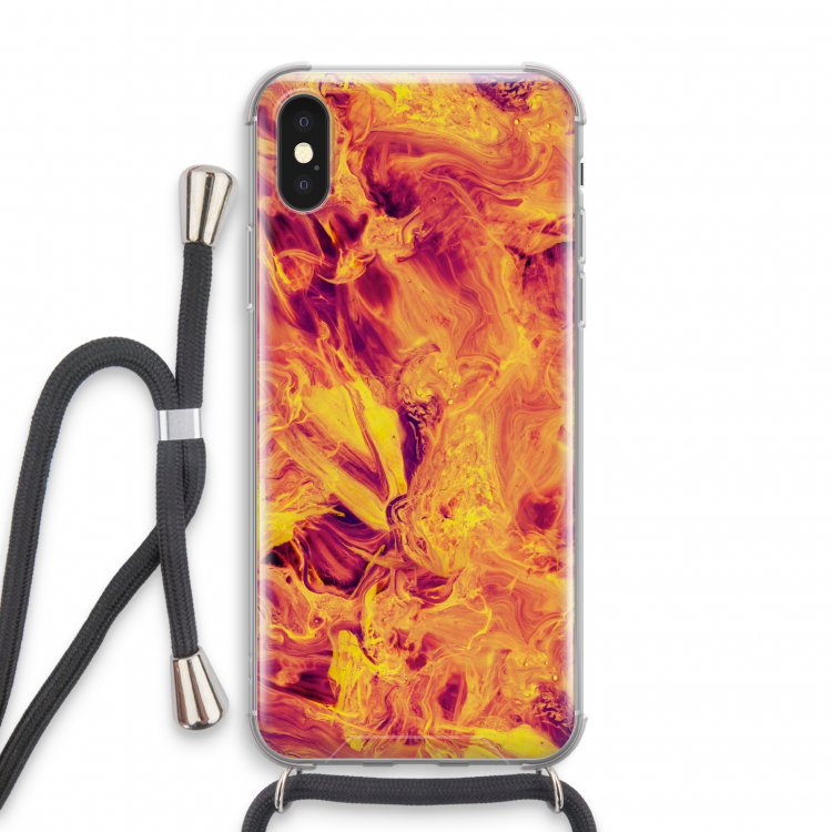 Eternal Fire: iPhone XS Transparant Hoesje met koord