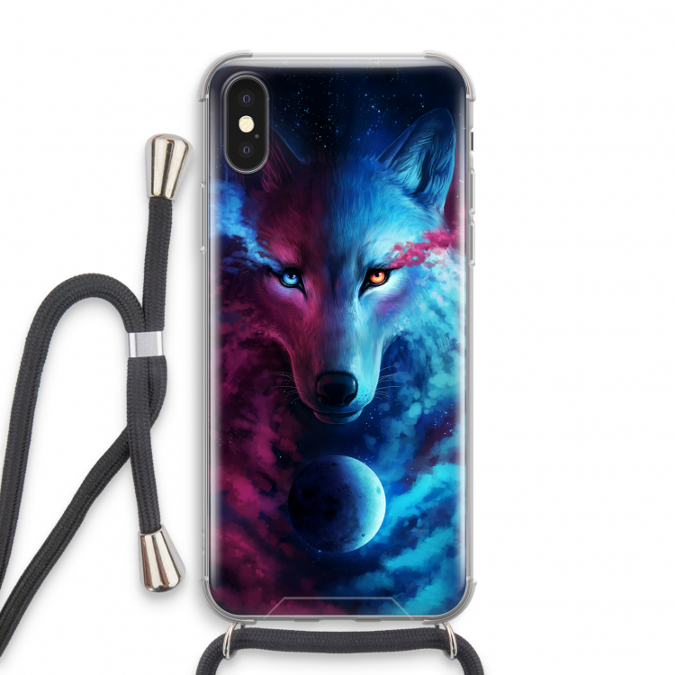 Where Light And Dark Meet: iPhone XS Transparant Hoesje met koord