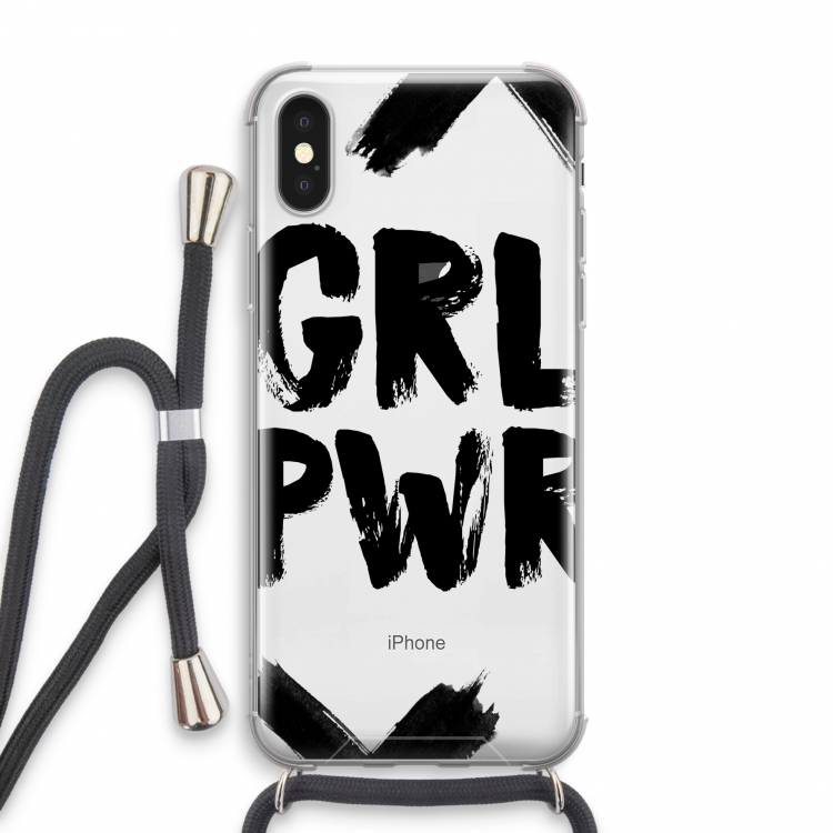 Girl Power #2: iPhone XS Transparant Hoesje met koord