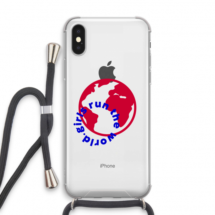 Run The World: iPhone XS Transparant Hoesje met koord