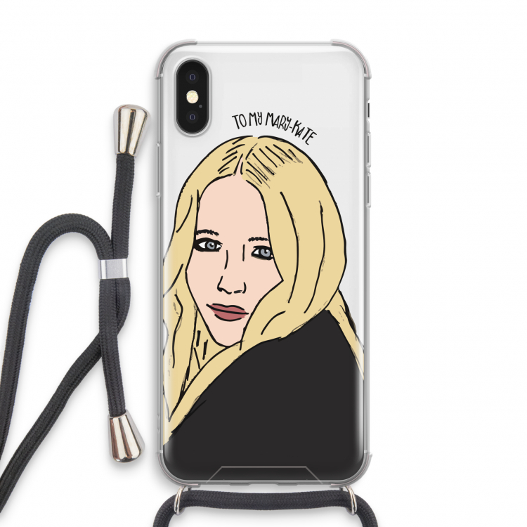 Mary Kate: iPhone XS Transparant Hoesje met koord