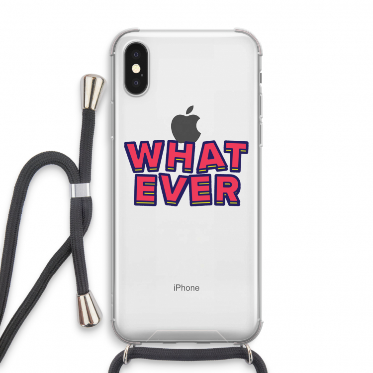 Whatever: iPhone XS Transparant Hoesje met koord