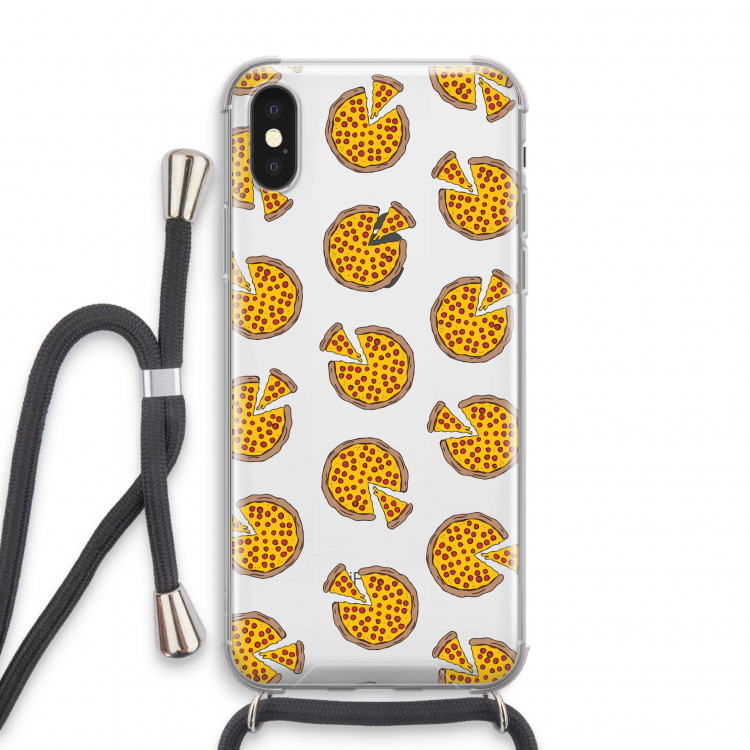 You Had Me At Pizza: iPhone XS Transparant Hoesje met koord
