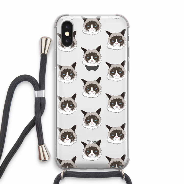 It's a Purrr Case: iPhone XS Transparant Hoesje met koord