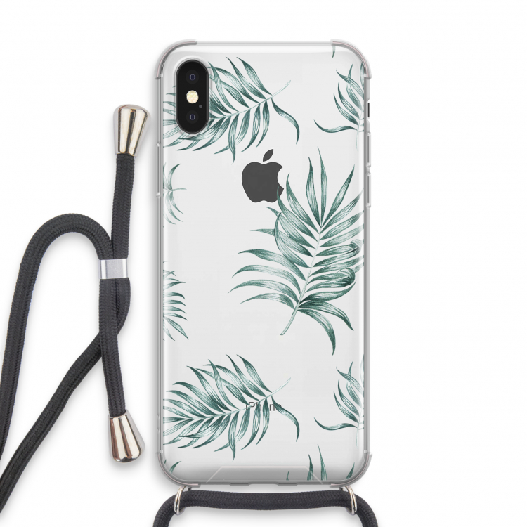 Simple leaves: iPhone XS Transparant Hoesje met koord