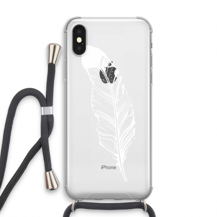 Pluim: iPhone XS Transparant Hoesje met koord