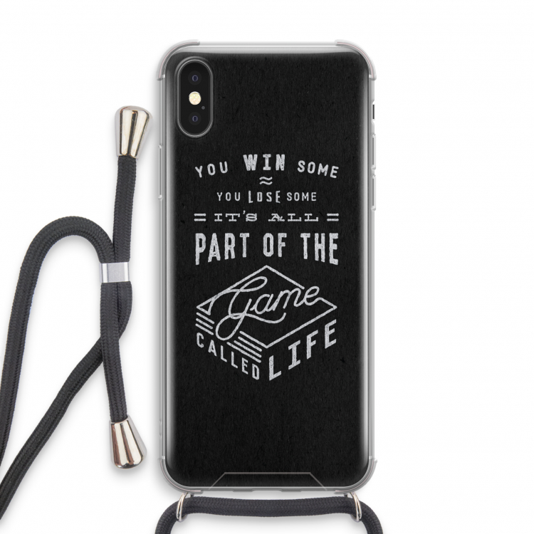 Life: iPhone XS Transparant Hoesje met koord