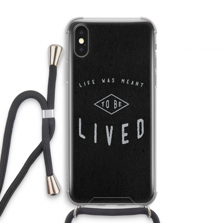 To be lived: iPhone XS Transparant Hoesje met koord
