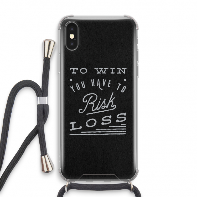Risk loss: iPhone XS Transparant Hoesje met koord