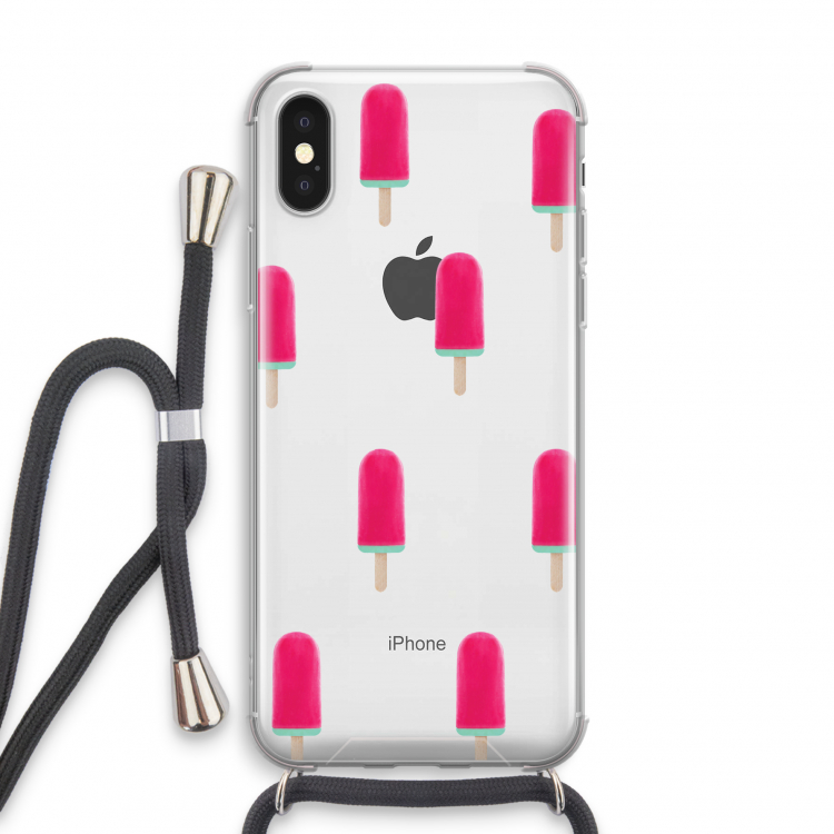 Waterijsje: iPhone XS Transparant Hoesje met koord
