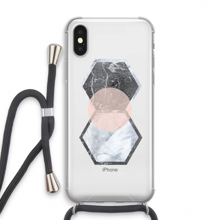 Creatieve toets: iPhone XS Transparant Hoesje met koord
