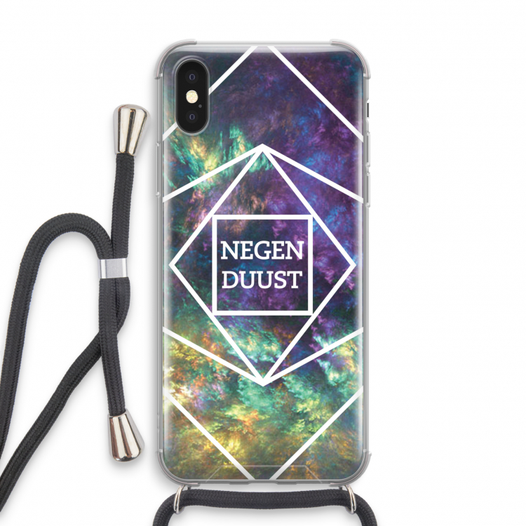 Negenduust ruimte: iPhone XS Transparant Hoesje met koord