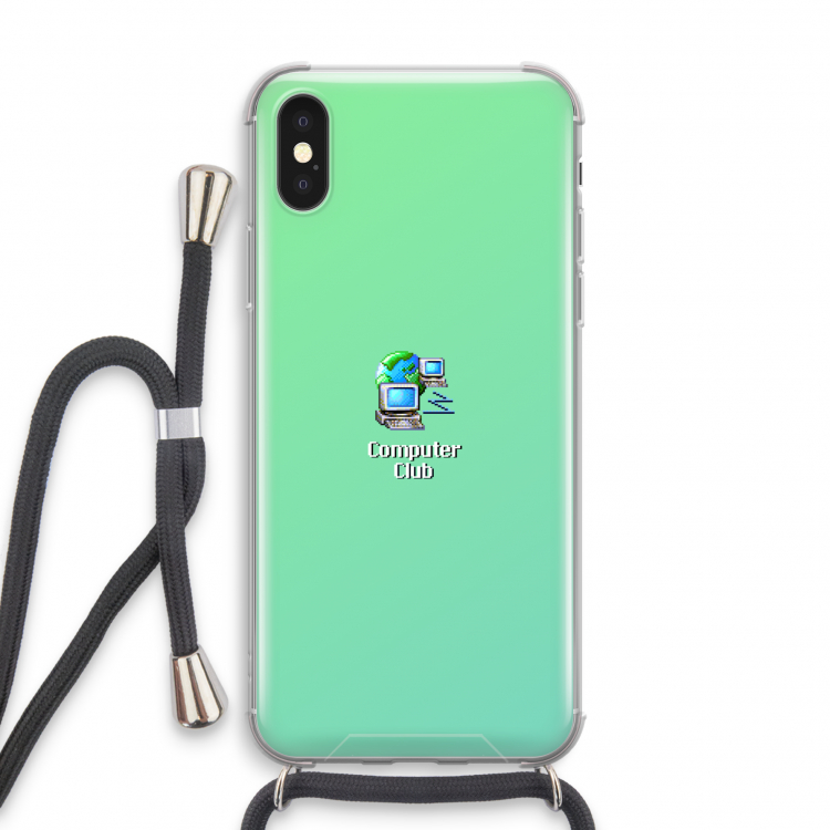 Win98: iPhone XS Transparant Hoesje met koord