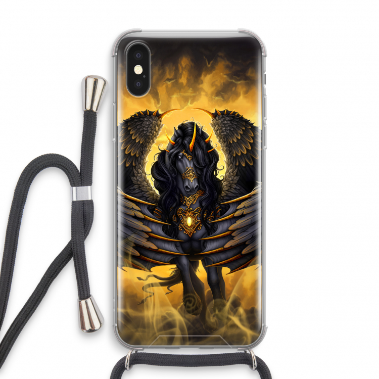 Pegasus: iPhone XS Transparant Hoesje met koord