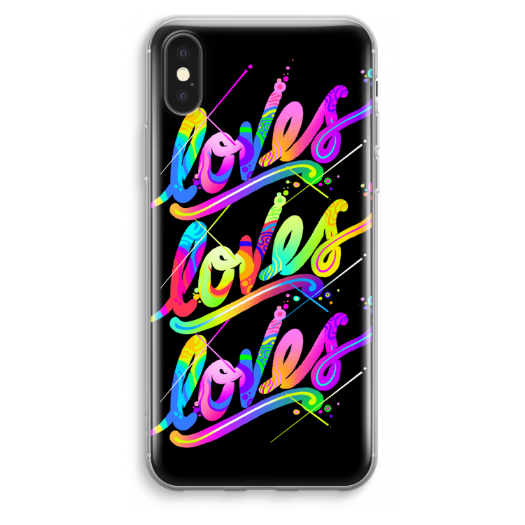 Loves: iPhone XS Max Transparant Hoesje