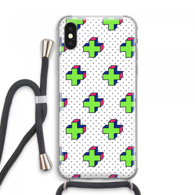 8-bit N°10: iPhone XS Max Transparant Hoesje met koord