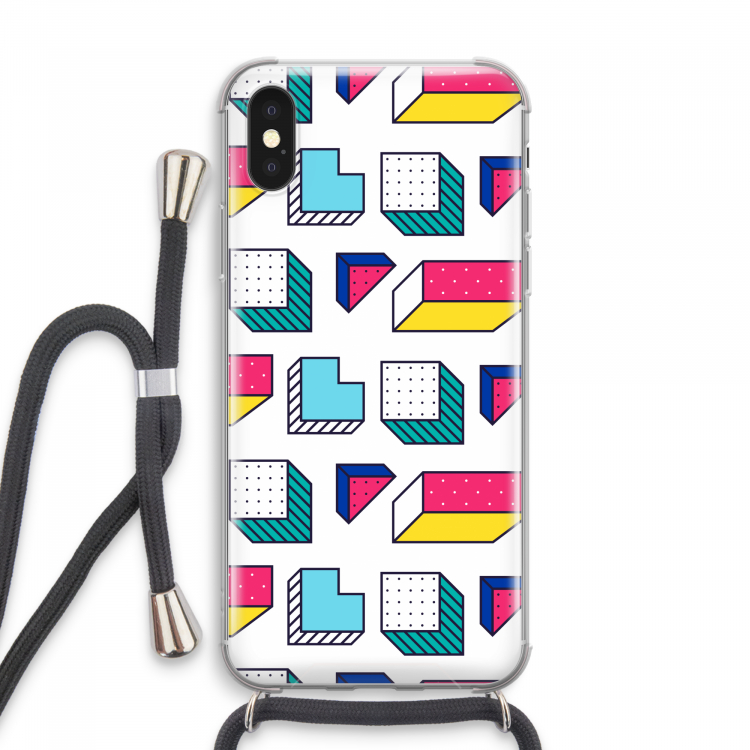 8-bit N°7: iPhone XS Max Transparant Hoesje met koord