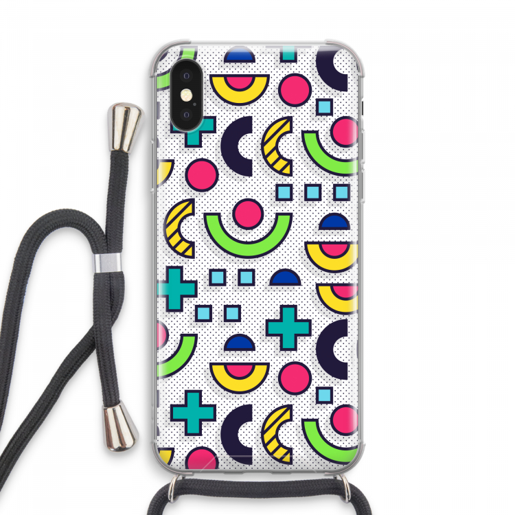 8-bit N°6: iPhone XS Max Transparant Hoesje met koord