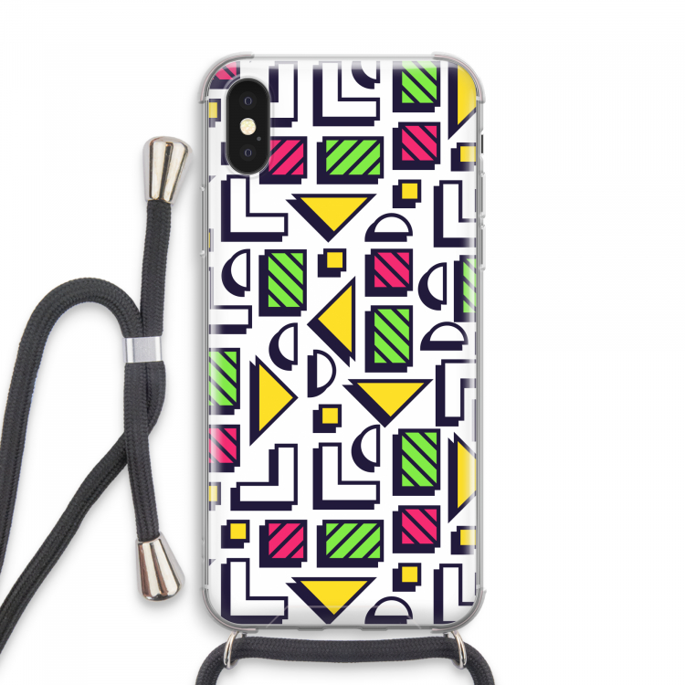 8-bit N°4: iPhone XS Max Transparant Hoesje met koord
